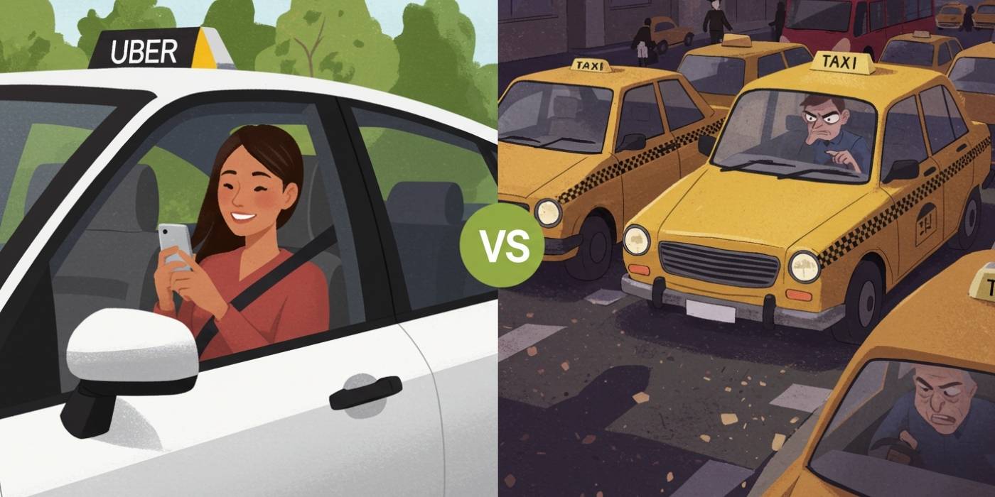 Vantagens e Desvantagens de Usar Uber e Táxis em Viagens
