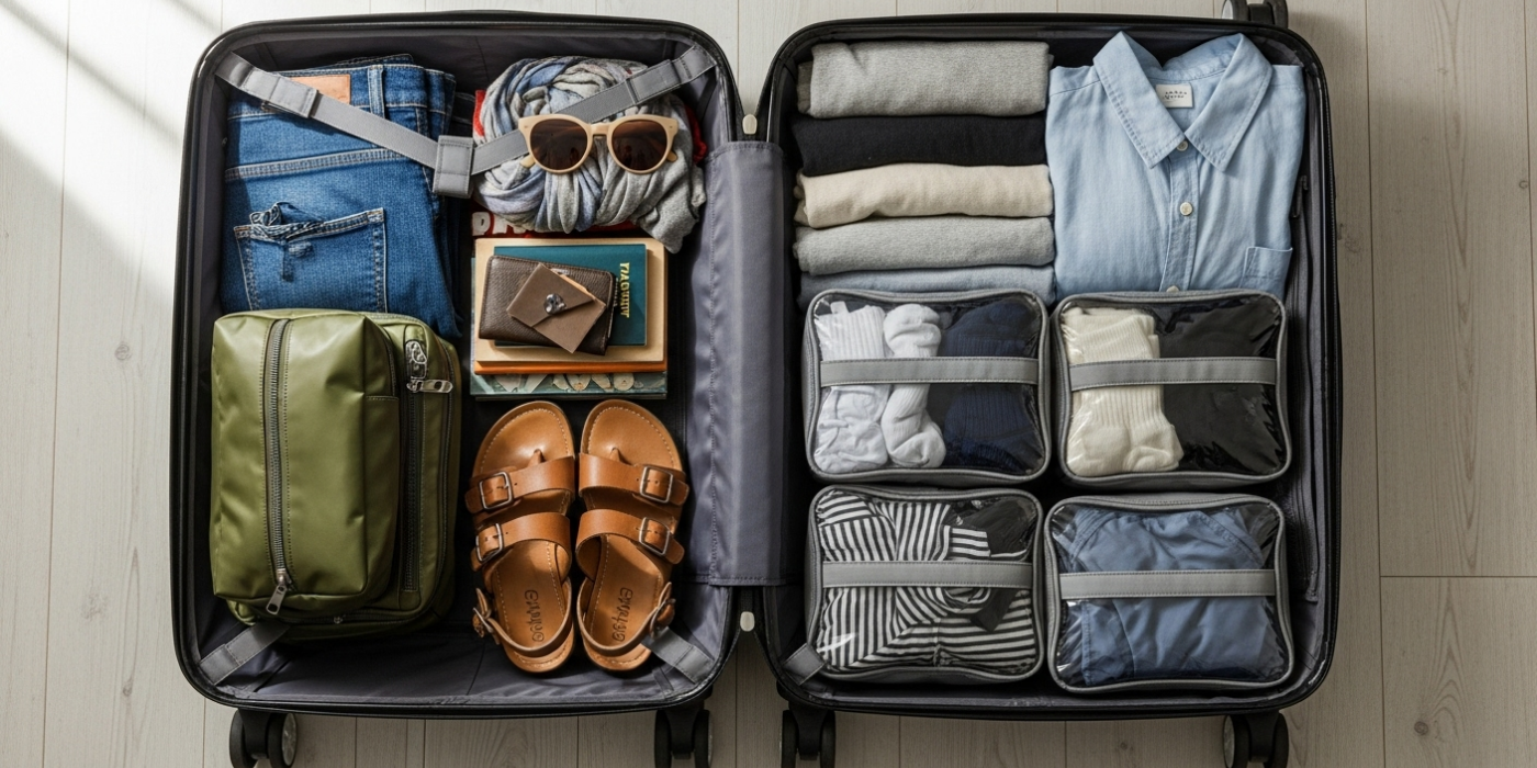 Guia prático para organizar mala de viagem sem excessos